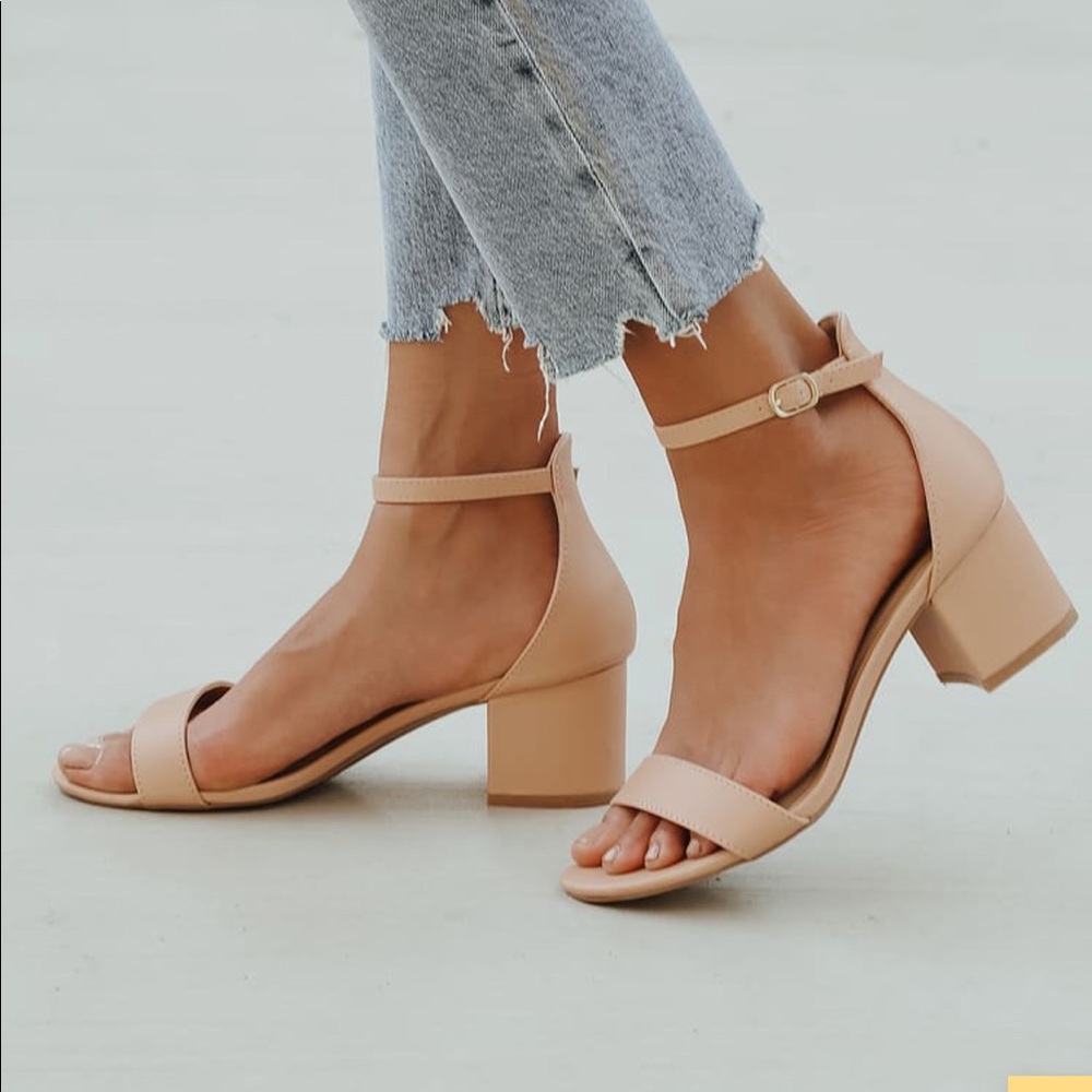 Lulu’s Harper almond ankle strap heels